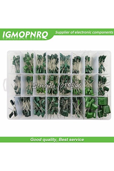 Choice مجموعة مكثفات متنوعة من البوليستر، 660 قطعة/عبوة، 24 قيمة، 100 فولت، م...