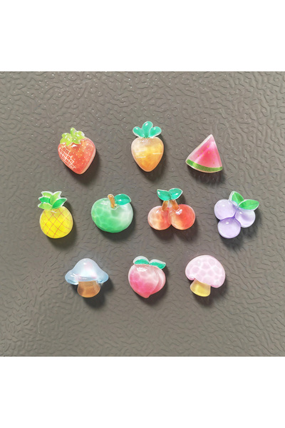 Choice 10 pcs 10pcs Cartoon Fruit Refrigerator Magnets Summer Photo Message Board Fridge Magnets Home Offic