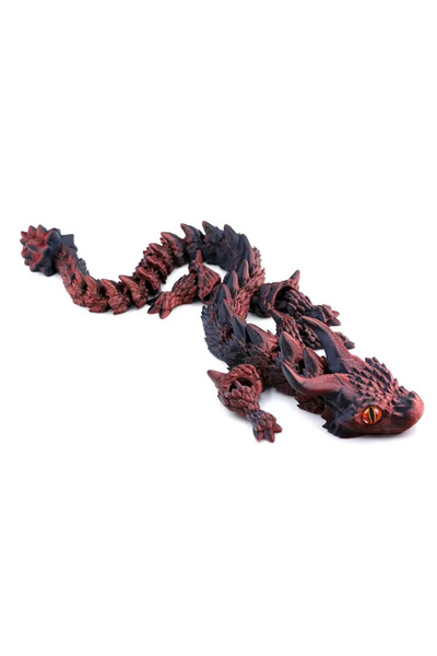 Choice تمثال تنين أسود بمفاصل مرنة، قطعة واحدة - مطبوع ثلاثية الأبعاد، ديكور ...