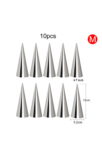 Choice 10 قطع من قوالب كريمة مخروطية الشكل من الفولاذ المقاوم للصدأ، 5/10 قطع...