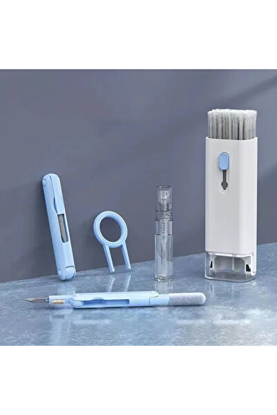 Choice1 طقم تنظيف متعدد الوظائف 7 في 1 باللون الأزرق، فرشاة تنظيف لوحة مفاتيح...