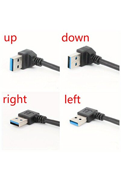 Choice 4 Strips USB 3.0 Right Angle Extension Cable High-Speed Data & Fast Charging 90° Adapter for PC/Lapt