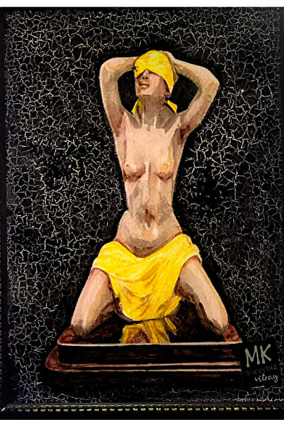El Yapımı Cam Üzeri Figüratif Sanat