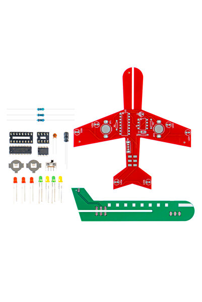 Choice DIY Kit DIY Electronic Kit Small Airplane Flow Lamp Flashing CD4017 LED Fun Science Electronic Compo