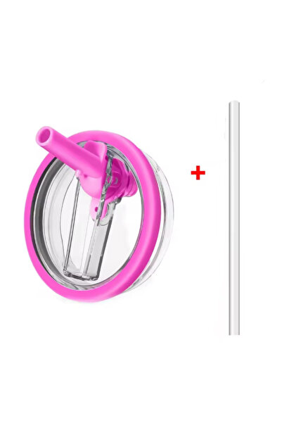 Choice غطاء واحد وردي اللون سعة 40 أونصة لكوب ستانلي ذي المصاصة القلابة، مانع...