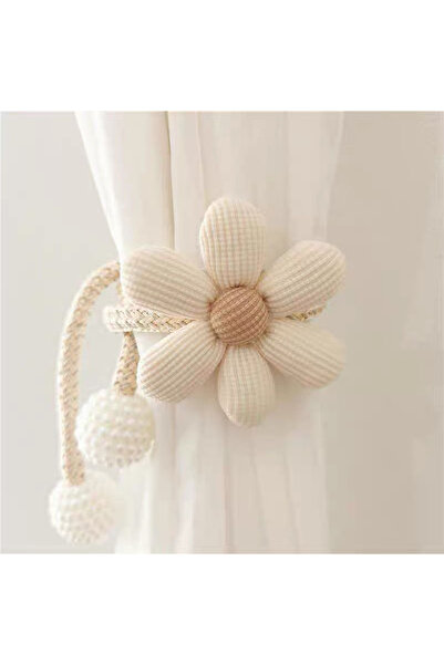 Choice Beige Curtain Ties, Modern Flower Style Creative Curtain Rope Ties, Bedroom, Living Room, Home Curta