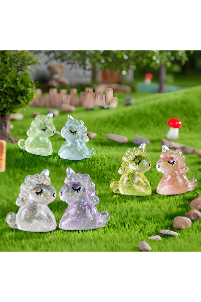 Choice 10 قطع بألوان عشوائية، 10/20 قطعة من مجسمات وحيد القرن الصغيرة المصنوع...