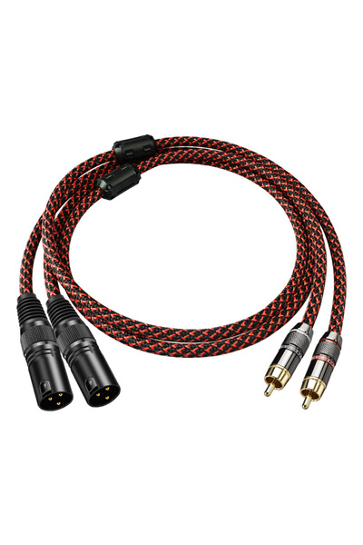 choice2 كابلات صوتية عالية الجودة بطول متر واحد، من نوع 2RCA إلى 2XLR (ذكر)، ...