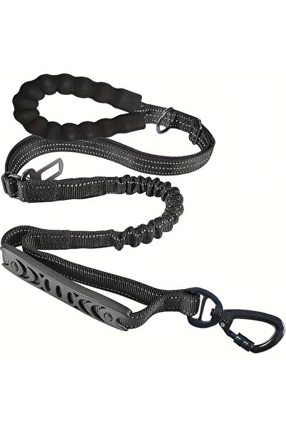 Choice أطواق حيوانات أليفة عاكسة سوداء ماصة للصدمات مع حزام أمان للسيارة، مناسبة للكلاب متوسطة وكبيرة الحجم، توفر أمانًا تكتيكيًا