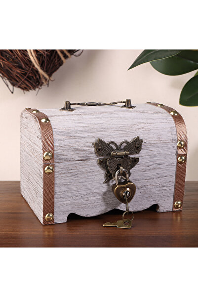 Choice A6 Classic Treasure Chest Savings Box with Secure Lock for Home Orname...