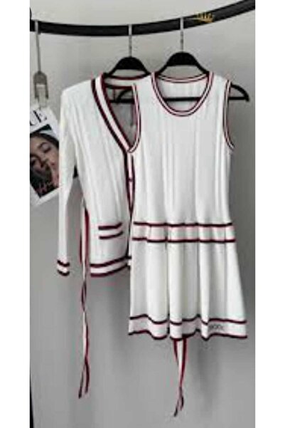 Abalı Yeni sezon kışlık 2li takım yün iplik rodos ada model