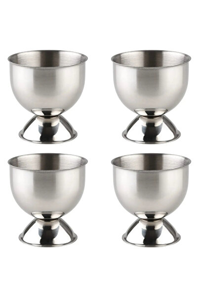 Choice 4 Pack Egg Cups Set Stainless Steel Hard Soft Boiled Egg Tray Holder for Breakfast Brunch Kitchenwar