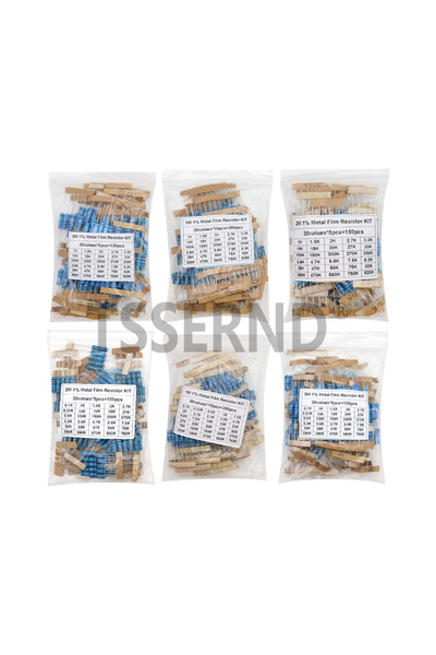 Choice17 1W 0.1R-750R 300PCS 150PCS 300PCS 1/2W 1W 2W 3W Resistance 1% Metal ...