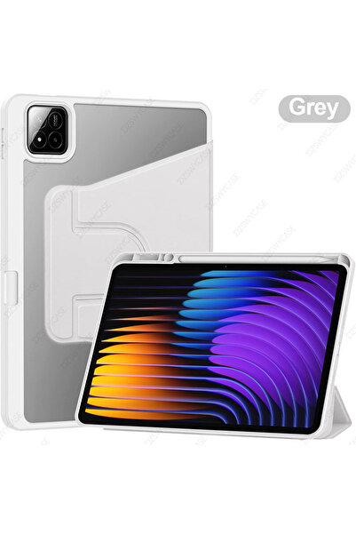 Choice غطاء رمادي لجهاز iPad 7 / iPad 7 Pro [2024] مقاس 11.2 بوصة، غطاء دوار ...