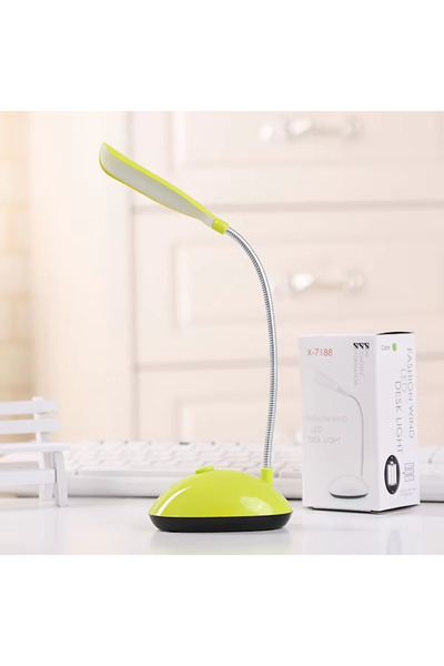GGBEE Green Mini LED Desk Lamp AAA Battery Powered Night Light Eye Protection Reading Lamp Creative Foldin