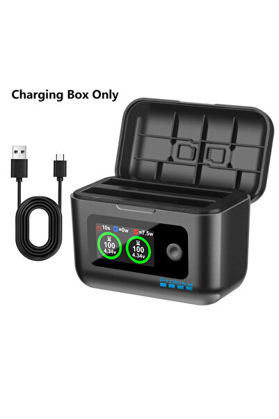 PROBTY PD Charger For Insta360 X5 Portable Battery Charger 2 Slot Fast Chargi...
