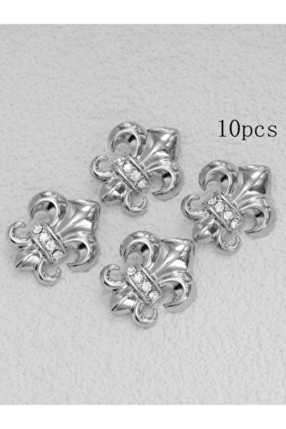 Choice1 23mm Silver 10Pcs Beautiful Shank Butt Zinc Alloy flower Shape Butt W...