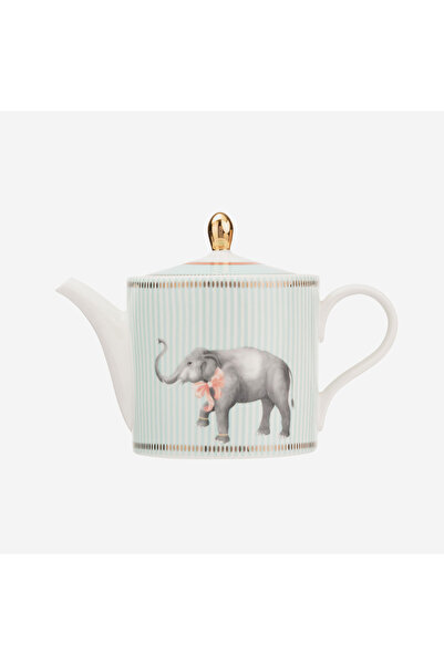 YVONNE ELLEN إبريق شاي من الخزف الأخضر على شكل حيوانات سعة 500 مل