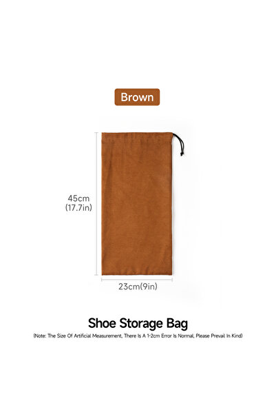 Choice 3PCS Brown WEEDI 3/10Pack Shoe Storage Bags, Travel Accessories, Dustproof & Reusable, Flannel Shoe