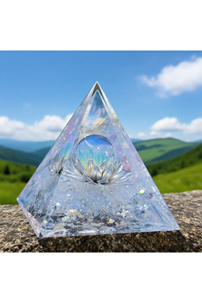 Choice حجر بروتيني، قطعة واحدة، زهرة اللوتس، هرم أورغون، زينة، كريستال علاجي للطاقة