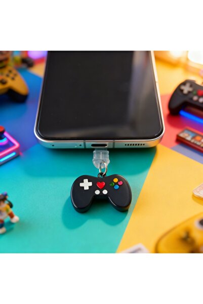 Choice قلادة هاتف مقاومة للغبار بتصميم وحدة تحكم ألعاب من النوع C، ملحق حصري للاعبين، مناسب للرياضات الإلكترونية