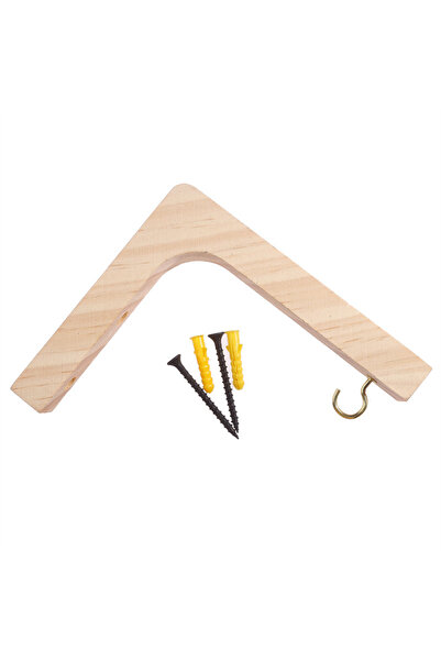 Choice حامل نباتات جداري من الخشب الطبيعي، قطعة واحدة، خطاف لتعليق أصيص الزهور، حامل زهور نورديك للفوانيس