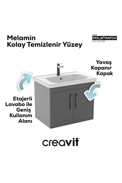 Creavit D10 65cm.KPK.Lav.Dlp.ML.GRI.ML.ANT