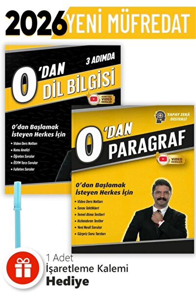 REHBER MATEMATİK YAYINLARI Tonguç Yayınları 0'dan Dil Bilgisi Ve 0'dan Paragraf + Hediyeli