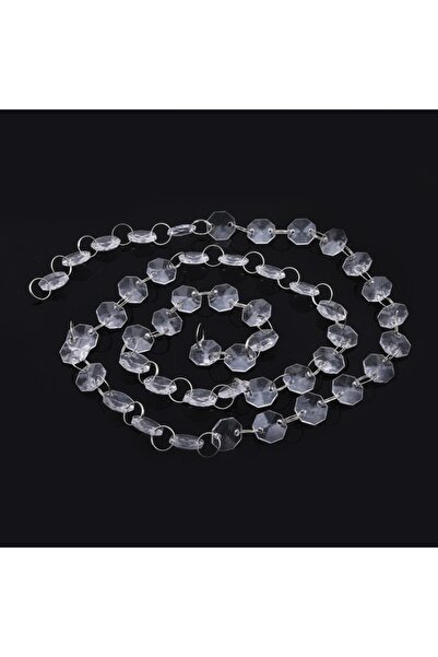 Choice 1pc 14mm 1/2/5pcs Long Octagon Beads With Silver Rings Hooks Crystal Chandelier Chain Garland For Tr