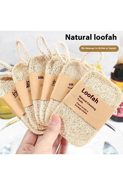 Choice 6 قطع من ليفة طبيعية لغسل الأطباق، إسفنجة ليفة، وسادة تنظيف لإزالة بقع...