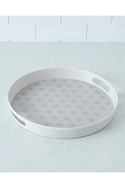 REDTAG Grey Bamboo Round Tray