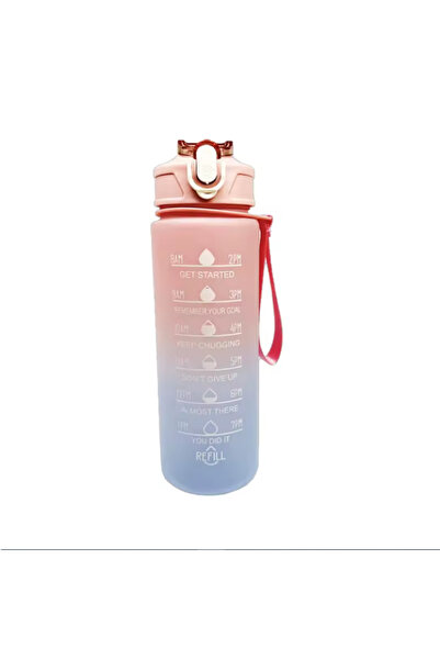 Choice 750ml Pink Blue 750ML Sports Water Bottle with Time Marker Leak-proof Cup Motivational Portable Wate