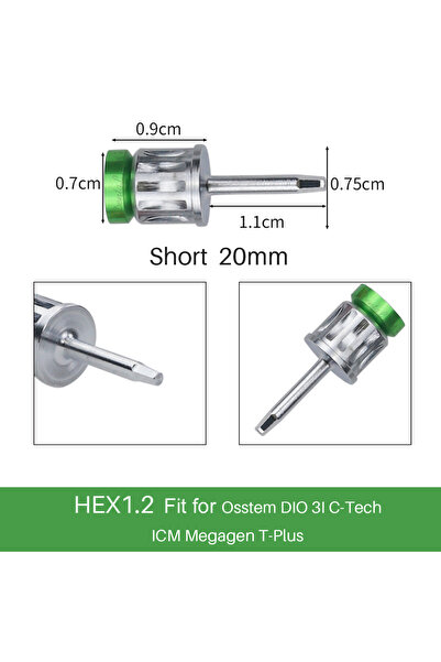 Choice7 مفتاح ربط عزم الدوران العالمي لزراعة الأسنان، قطعة واحدة، سداسي 1.2، ...