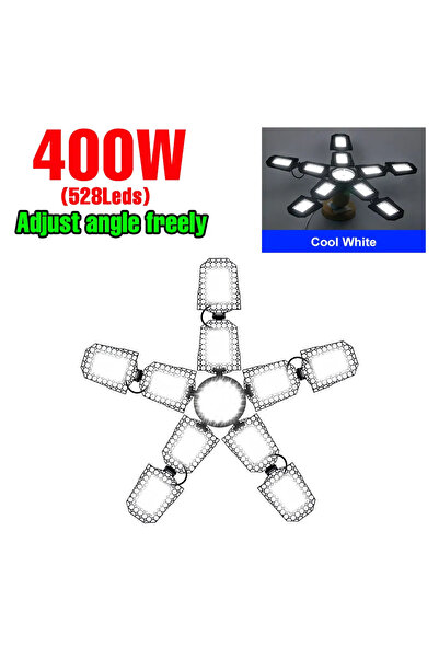 Choice مصباح ورشة عمل LED أبيض بارد بقوة 400 واط، E27/E26، قابل للطي، 220 فولت