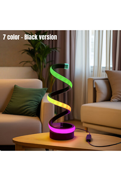 Choice SMT-RGB 7-HD 1pc Spiral LED Desk Lamp, USB charging, adjustable light ...