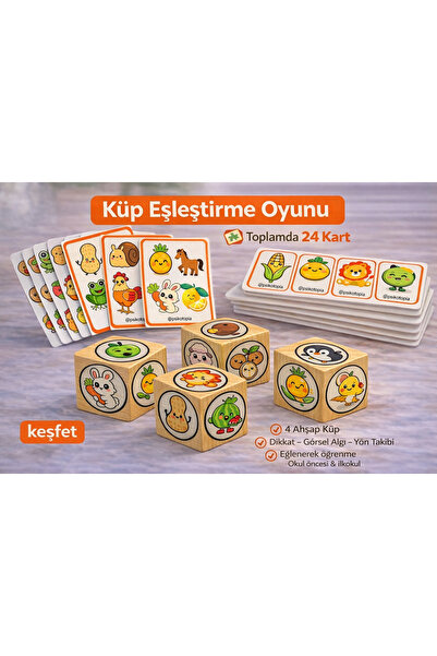 Küp Eşleştirme Oyunu 3 yaş üstü çocuklarda Dikkat oyunu