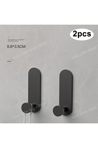 Choice6 Black 2PCS 2-6Pcs Stainless Steel Bathroom Robe Hooks Superglue Adhes...