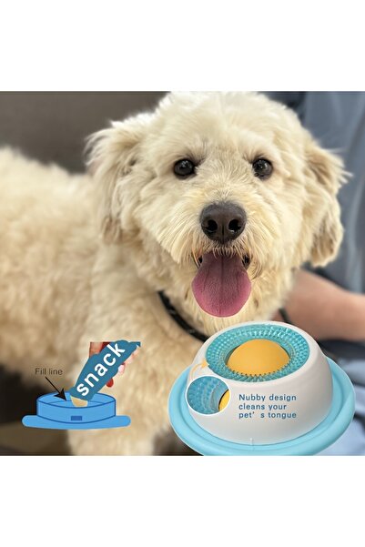 Choice Blue Interactive Pet Lick Mat Yogurt Licking Plate Slow Feeder Dogs Cats Durable Material Promotes D