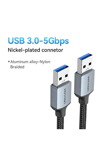 Choice كابل تمديد USB 3.0 من سبيكة معدنية بطول 0.5 متر، من نوع A ذكر إلى ذكر، متوافق مع أجهزة راديوم.