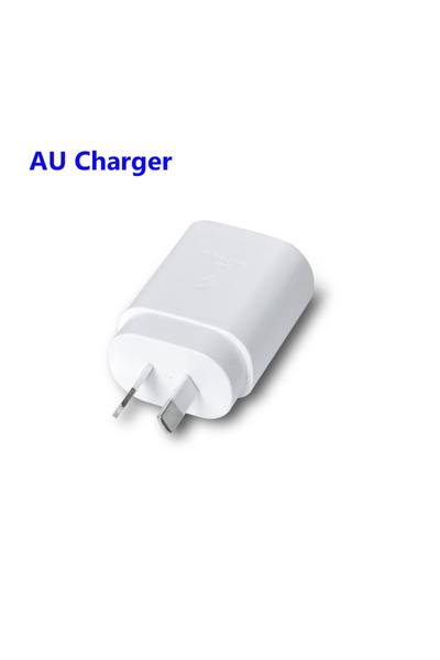 Samsung Only AU white 25W PD Super Fast Charger AU Plug Usb Type C Cargador Adapter For S24 S23 S20 S21 ..