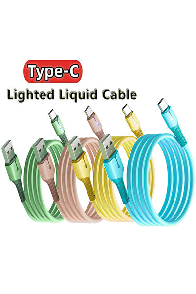 Choice 1m 4color New Type C of Lighted Liquid Data Cable Suitable for Android Typec Fast Charging Cable US