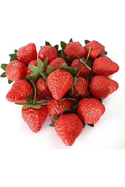 Choice 10 قطع من الفراولة الحمراء الاصطناعية الصيفية لتزيين المنزل في عيد الم...