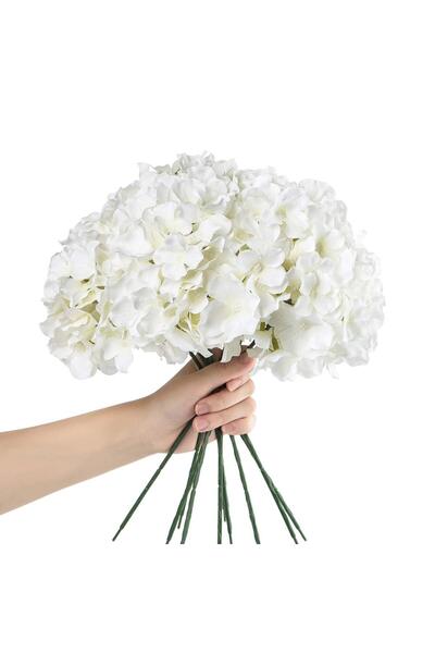 Choice ٦ قطع من زهور الكوبية البيضاء الاصطناعية مع ساق، زهور كوبية صناعية، زه...