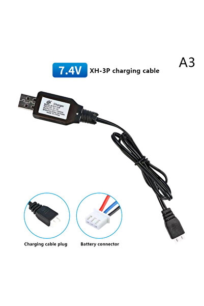 Choice1 شاحن A3 7.4 فولت (3.7 فولت × 2) SM-2P/3P SM-4P عكسي XH-3P/4P بطارية ل...