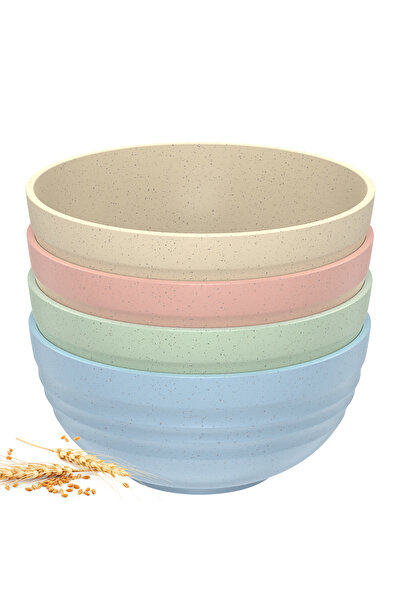 Choice B 4pcs 4Pcs Cereal Bowl Set Unbreakable Bowl Lightweight Reusable Dessert and Salad Bowl Durable Bre