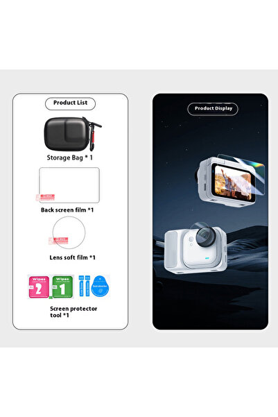 Choice مجموعة من 4 واقيات شاشة زجاجية مقسّى لعدسة كاميرا Insta360 GO Ultra، م...