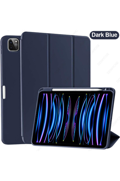 Choice Dark Blue Case for iPad Pro 11 Inch 4th/3rd/2nd Generation 2022/2021/2020 with Pencil Holder Smart P