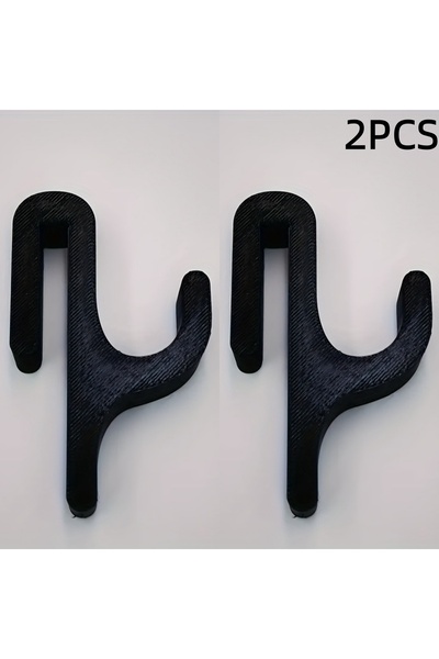 Choice خطافات دش بلاستيكية سوداء حديثة جديدة (قطعتان) مناسبة للأبواب الزجاجية...