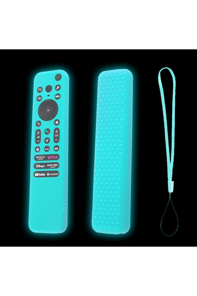 Choice غطاء حماية سيليكون أزرق مضيء لجهاز التحكم عن بعد لتلفزيون سوني RMF-TX810P وRMF-TX900U وTX800C، مقاوم للصدمات