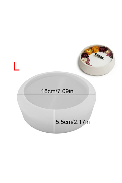 Choice L 1pc Oversized Round Storage Bowl Silicone Mold- Versatile Flower Pot, Candle Jar, Plaster Ornamen.